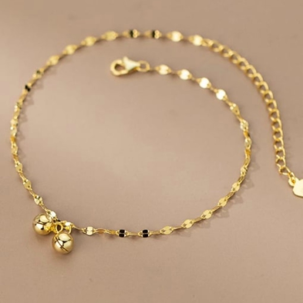 925 Sterling Silver Bell Minimalist Anklet